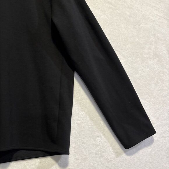 Uniqlo Women's Stretch Double Face Pullover Pleated Back Modal Black Size Medium - Picture 6 of 16